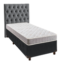 Ver imagem 1 de Conjunto Cama Box Cinza Solteiro + Colchão D23 D23 Inducol + Cabeceira