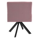 Ver imagem 3 de Poltrona Decorativa Sala de Estar Giratória Base Eiffel Preto Angel B-305 Veludo Rosa - Domi