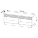 Ver imagem 2 de Rack Bancada para TV até 42 Sala de Estar RA2003 Natural/Off White - Gran Belo