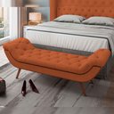 Ver imagem 3 de Kit Cabeceira Cama Box Casal 140 Cm Madrid com Puff Recamier Santorini Bouclê Terracota - Lyam