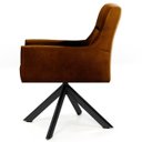 Ver imagem 5 de Kit 2 Poltronas Decorativas Giratórias Base Eiffel Preto Angel B-262 Veludo Laranja - Domi