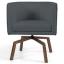 Ver imagem 2 de Kit 2 Poltronas Decorativas Base Ka Madeira Betina C-03 Corano Cinza - Domi