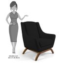 Ver imagem 5 de Kit 2 Poltronas Decorativas Base Manu Madeira Juliet B-300 Veludo Preto - Domi