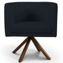 Ver imagem 2 de Kit 2 Poltronas Decorativas Base Giromad Madeira Betina C-05 Corano Preto - Domi
