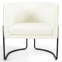 Ver imagem 2 de Kit 2 Poltronas Decorativas Base Aço Betina C-26 Corano Bege - Domi