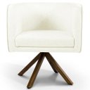 Ver imagem 2 de Kit 2 Poltronas Decorativas Base Giromad Madeira Betina C-26 Corano Bege - Domi