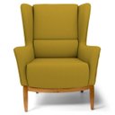 Ver imagem 3 de Kit 2 Poltronas Decorativas Base Manu Madeira Milena B-260 Veludo Mostarda - Domi