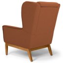 Ver imagem 6 de Kit 2 Poltronas Decorativas Base Manu Madeira Milena B-262 Veludo Telha - Domi