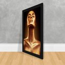 Ver imagem 2 de Quadro Corpo Moldura Madeira 50x70 Abstrato Decoração Luxo