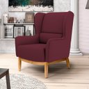 Ver imagem 2 de Kit 2 Poltronas Decorativas Base Manu Madeira Milena B-278 Veludo Marsala - Domi