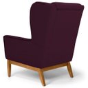 Ver imagem 6 de Kit 2 Poltronas Decorativas Base Manu Madeira Milena B-292 Veludo Uva - Domi