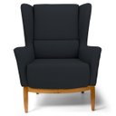 Ver imagem 3 de Kit 2 Poltronas Decorativas Base Manu Madeira Milena B-300 Veludo Preto - Domi