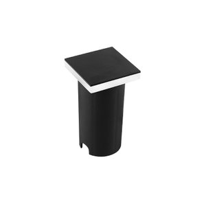 Balizador de Solo Preto Led Taschibra Edge Quadrado 1w 3000k - Preto - Luz Quente 3000k