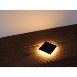 Balizador de Solo Preto Led Taschibra Edge Quadrado 1w 3000k - Preto - Luz Quente 3000k - 2