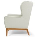 Ver imagem 5 de Kit 2 Poltronas Decorativas Base Manu Madeira Milena C-26 Corano Bege - Domi