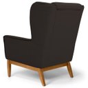 Ver imagem 6 de Kit 2 Poltronas Decorativas Base Manu Madeira Milena C-34 Corano Marrom - Domi