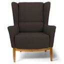 Ver imagem 3 de Kit 2 Poltronas Decorativas Base Manu Madeira Milena C-34 Corano Marrom - Domi