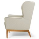 Ver imagem 5 de Kit 2 Poltronas Decorativas Base Manu Madeira Milena C-107 Linho Bege - Domi