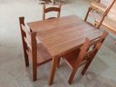 Ver mais imagens de Jogo Mesa de Jantar 100x74 com 4 Cadeiras Madeira Maciça Cor Chocolate