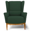 Ver imagem 3 de Kit 2 Poltronas Decorativas Base Manu Madeira Milena C-117 Linho Verde - Domi