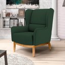 Ver imagem 2 de Kit 2 Poltronas Decorativas Base Manu Madeira Milena C-117 Linho Verde - Domi