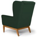 Ver imagem 6 de Kit 2 Poltronas Decorativas Base Manu Madeira Milena C-117 Linho Verde - Domi