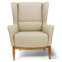 Ver imagem 3 de Kit 2 Poltronas Decorativas Base Manu Madeira Milena C-129 Linho Bege Escuro - Domi
