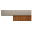 Ver imagem 1 de Armario Aereo 120 Cm Rp e Armario Aereo 80 Cm Mdf Proenca Nogueira Nude Prime Demartez