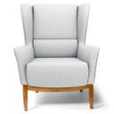 Ver imagem 3 de Kit 2 Poltronas Decorativas Base Manu Madeira Milena C-315 Linho Cinza Claro - Domi