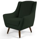 Ver imagem 2 de Kit 2 Poltronas Decorativas Juliet Pés de Madeira B-303 Veludo Verde Musgo - Domi