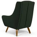 Ver imagem 5 de Kit 2 Poltronas Decorativas Juliet Pés de Madeira B-303 Veludo Verde Musgo - Domi