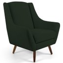 Ver imagem 4 de Kit 2 Poltronas Decorativas Juliet Pés de Madeira B-303 Veludo Verde Musgo - Domi
