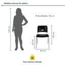 Ver imagem 4 de Kit 6 Cadeiras Escritório Fixa Empilhável Hotel Auditório Elo Preto/Aluminio