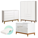 Ver imagem 1 de Quarto de Bebê Completo Classic Elfe Branco com Colchão