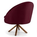 Ver imagem 6 de Kit 2 Poltronas Decorativas Giratórias Base Giromad Madeira Rafa B-278 Veludo Marsala - Domi
