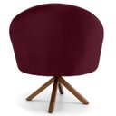 Ver imagem 4 de Kit 2 Poltronas Decorativas Giratórias Base Giromad Madeira Rafa B-278 Veludo Marsala - Domi