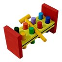 Ver imagem 1 de Bate Pinos 8 Peças Educativos Pedagógicos Brinquedos em Madeira Jogos Divertidos Socialização Divers