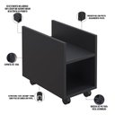 Ver imagem 4 de Suporte Para Cpu E Nobreak Com Rodízios Guide L03 - Lyam Decor Preto