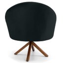 Ver imagem 4 de Kit 2 Poltronas Decorativas Giratórias Base Giromad Madeira Rafa B-300 Veludo Preto - Domi