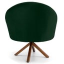 Ver imagem 4 de Kit 2 Poltronas Decorativas Giratórias Base Giromad Madeira Rafa B-303 Veludo Verde Musgo - Domi