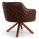 Ver imagem 5 de Kit 2 Poltronas Decorativas Jade Base Giromad C-107 Corano Tressê Linho Bege - Domi