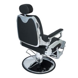 Cadeira Hidráulica Reclinável Barbeiro Salão Pelegrin PEL-002A Preto - 5