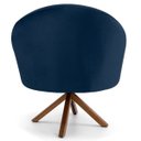 Ver imagem 4 de Kit 2 Poltronas Decorativas Giratórias Base Giromad Madeira Rafa B-304 Veludo Azul Marinho - Domi