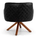 Ver imagem 6 de Kit 2 Poltronas Decorativas Jade Base Giromad C-315 Corano Tressê Linho Cinza Claro - Domi