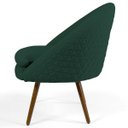 Ver imagem 3 de Kit 2 Poltronas Decorativas Pés Palito Rafa C-117 Linho Verde - Domi