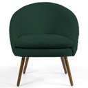 Ver imagem 2 de Kit 2 Poltronas Decorativas Pés Palito Rafa C-117 Linho Verde - Domi