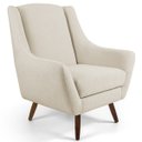 Ver imagem 4 de Kit 2 Poltronas Decorativas Juliet Pés de Madeira C-107 Linho Bege - Domi