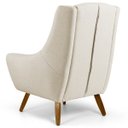 Ver imagem 5 de Kit 2 Poltronas Decorativas Juliet Pés de Madeira C-107 Linho Bege - Domi