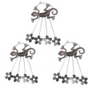 Ver imagem 1 de Sino Dos Ventos Lagarto Flores Kit 3 Unidades Jardim Varanda Decoraçao Quintal Ambiente Externo Enfe