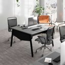 Ver imagem 2 de Plataforma de Trabalho para 2 Pessoas com Caixa de Tomadas 120cm Industrial Executive Cinza Sagrado e Preto